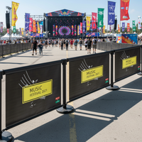 Barrière de sécurité mobile personnalisable de 1,0 m pour événements, centres commerciaux, cinémas, avec remplissage d'eau, pour isolation et gestion de files d'attente en extérieur, publicité mobile