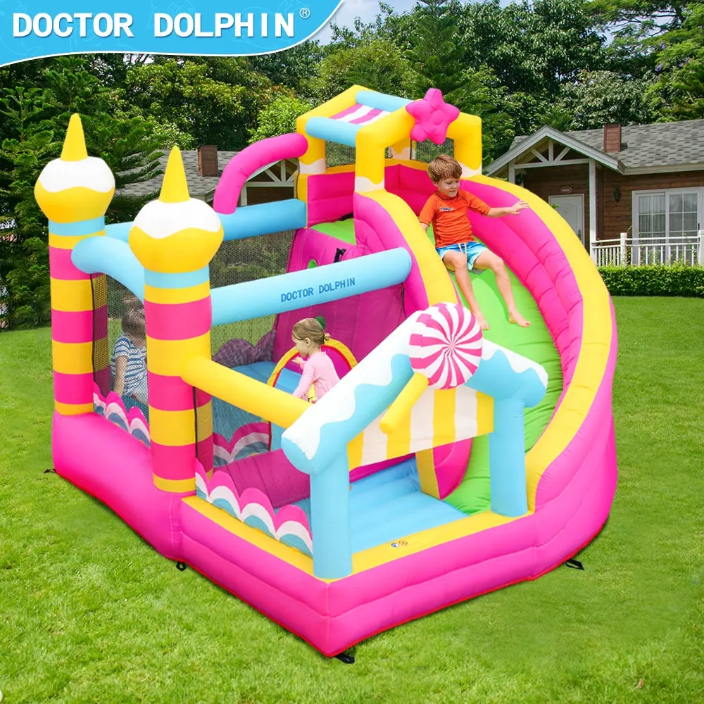 Doctor Dolphin – château gonflable rose pour enfants, nouveau Style, fête, pas cher, personnage, maison gonflable, grand château gonflable, à vendre