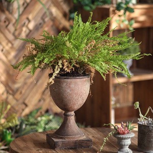 Chinese Style Retro <b>Vase</b> Terracotta Color Resin Desktop Ornament For Living Room Bedroom Office Decoration - Product Image 2