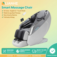 Fauteuil de massage intelligent haut de gamme OEM rechargeable avec airbag, thérapie lombaire et des jambes, zéro gravité et chaleur pour tout le corps