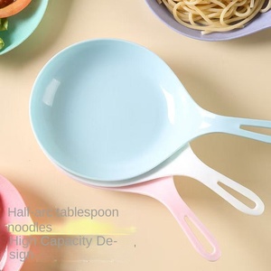ชุดอาหารเด็กแบบเกาหลี จานมีหูจับ ช้อนใหญ่สีขาว สำหรับถ่ายทอดสดอาหาร บ็อกกี้ อีทติ้ง บรอดคาสติ้ง  แบบอินเทอร์เน็ตเรด - Product Image 6