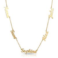 Collier personnalisé avec nom, chaîne en acier titane avec fermoir réglable, pendentif en acier inoxydable avec lettre personnalisée