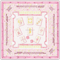 Tapis de Mahjong en Diatomite à Motif de Tasses Roses, Silencieux, Antidérapant, Tapis de Table Imprimé Carré pour Mahjong Américain