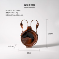 Sculpture abstraite contemporaine en résine de style Guangdong avec sculpture de double queue de cheval pour la décoration de salon et la maison (vase)