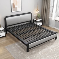 Lit en fer forgé simple et moderne Bilido 1.8m lit double maison et 1.5m lit simple pour chambre et hôtel style de mobilier européen