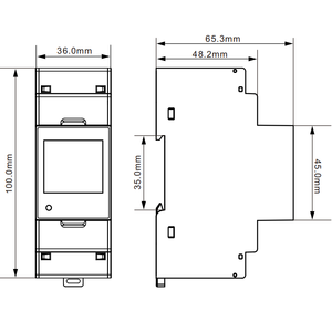 Medidor monofásico Rayfull SD20M MID RS485 Modbus Medidor de energía eléctrica Medidor de potencia digital Modbus MeterSubmeter - Product Image 5