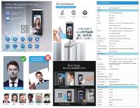 Escáner de código QR VIANS, máquina de asistencia de reconocimiento facial biométrico, Control de puerta SDK, Software gratuito, Control de acceso de puerta