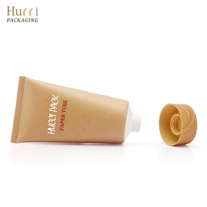 150ml 200ml 250ml çevre dostu su geçirmez boş Kraft kağıt yumuşak tüp ambalaj kozmetik sıkılabilir tüp el kremi için - Product Image 4