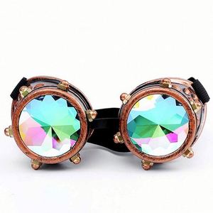 Gafas de Cristal con Lentes de Cristal Arcoíris, Estilo Gótico Punk, para Cosplay, Fiestas Rave, Caleidoscopio, Steampunk, con Logotipo Personalizado, Venta al Por Mayor - Product Image 2