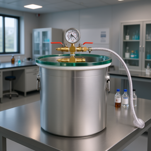 Kit de Cámara de Vacío de 5 Galones D0100HPW1TU, Componentes Centrales de Recipiente a Presión de Acero Inoxidable, Equipo de Almacenamiento Químico de Alta Seguridad - Product Image 2