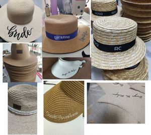 Wholesale Custom Women Polyester Flat Brim Embossed Sun <b>Hat</b> Manufacturer Summer Panama Style Ribbon <b>Band</b> Bulk Orders OEM ODM - Product Image 6