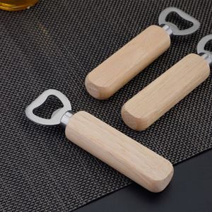 Abridor de Botellas de Cerveza de Acero Inoxidable de Lujo Personalizado de Fábrica con Mango de Madera de 14 cm para Regalo - Product Image 5