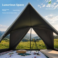 Tente de camping portable à ouverture automatique en 1 seconde, avec revêtement occultant épais, protection solaire et anti-moustiques pour l'extérieur