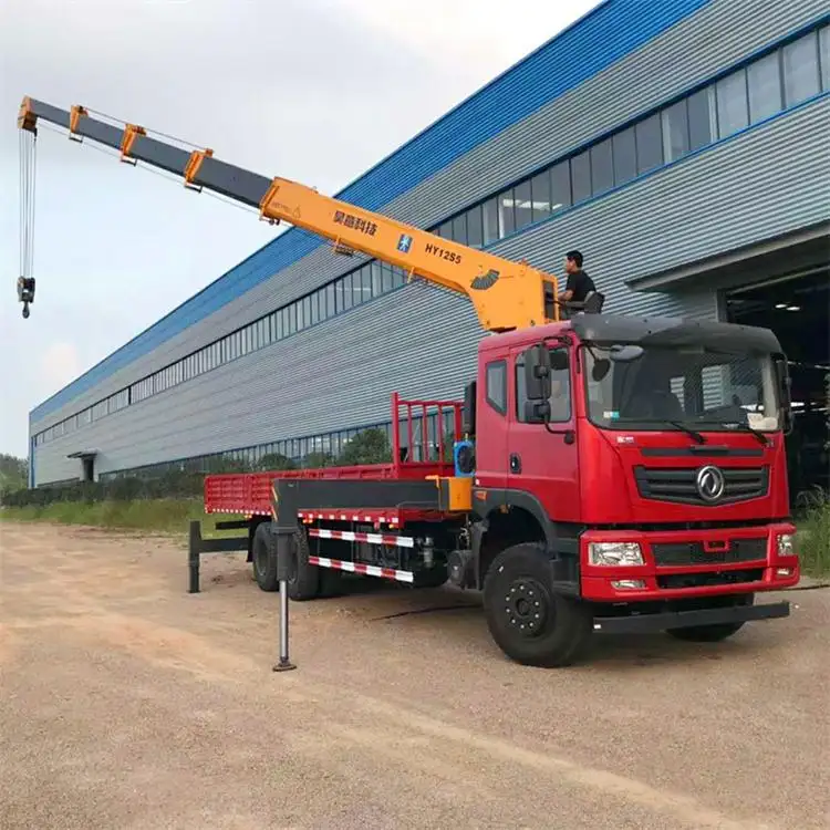 china hot selling12 t hydraulic telescopic crane truck mounted crane boom crane brand new for sale