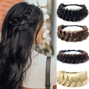 HB40069 Twist Braid Custom Wide Edge <strong>Headband</strong> Fashion <strong>Black</strong> <strong>White</strong> Girl Hair Accessories Brown Large Korea Simple Sweet Hair Tie - Product Image 2
