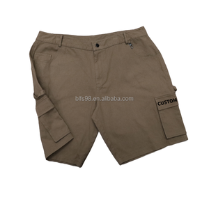 Shorts de sport d'été pour hommes avec fermeture éclair, décontractés, en coton, multi-poches, coupe ample, style formel - Product Image 2