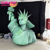 Statue de la Liberté gonflable géante personnalisée, Réplique gonflable de bâtiment célèbre, Mascotte promotionnelle pour événements et festivals, Vente directe usine