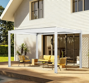 Pavillon en aluminium à persiennes électriques personnalisables pour les loisirs en plein air, cour, villa, protection contre le soleil et la pluie - Product Image 2