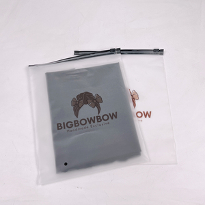 Free Sample Resealable Poly Mailer Clear Zipper Bag Clothes Packaging Frosted Plastic Zip Lock Self Sealing Zipper Bag With Logo