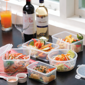 Insulated Microwave PP Food Grade <strong>Stackable</strong> <strong>Lunch</strong> <strong>Box</strong> Round and Square Food Plastic Container Set - Product Image 5