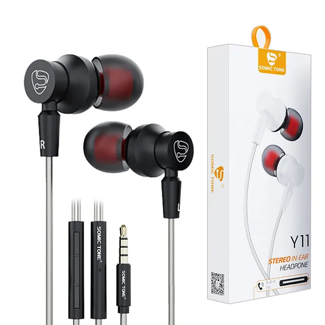 China Earphones Wired in-Ear Headphones Powerful Heavy Bass High Definition Earphones Compatible with iPhone