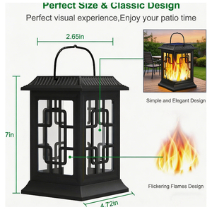 Lámpara Solar Colgante de Diseño Moderno IP67 2100K Blanco Neutro Negro, Decorativa para Jardín, Patio, Iluminación Exterior - Product Image 3