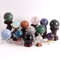 Mini boules de cristal naturelles polies, ouvertes à la main, en calciite améthyste et agate, pour la décoration, vente en gros,