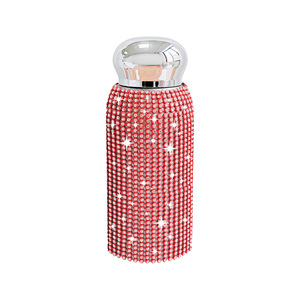 Bling Diamond Covered Mini Stainless Steel Thermal <b>Bottle</b> 180ml 220ml Small Portable Rhinestone <b>Flask</b> Solid Leopard <b>Bottle</b> - Product Image 4