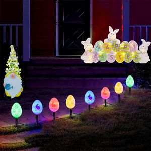Lámpara Solar LED DC IP65 Impermeable para Exteriores con Forma de Huevo de Pascua, con Control Remoto para Decoración de Jardín - Product Image 3