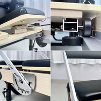 Máquina de Pilates Power Gym Pro Core, Equipo de Ejercicio de Grado Profesional, Madera de Arce, Máquina Reformer de Pilates Multiusos Plegable