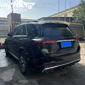 Aile de toit de voiture HS ABS fibre de carbone Look Style 2 aileron supérieur de fenêtre arrière pour Mercedes Benz GLE W167 GLE350 GLE450 GLE53 2020 + - Product Image 4