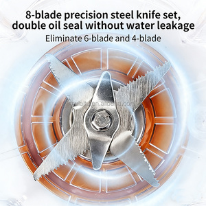 Frullatore Commerciale ad Alta Potenza, Silenzioso, 5+ Velocità, Grande Capacità, Multifunzione One-Touch, Senza BPA, 8 Lame per Frullare - Product Image 5