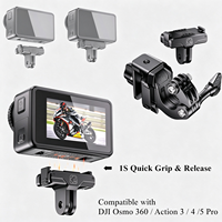Support de caméra d'action pour pare-brise de moto Kewig X2 compatible avec DJI Osmo Action, support de caméra à dégagement rapide