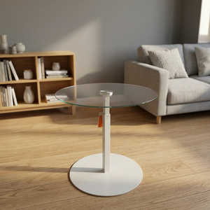 Modern <b>Adjustable</b>-Height Suspension Coffee <b>Table</b> Sleek Metal Frame Tempered Glass Top 1 Year Warranty Designed for Contemporary - Product Image 1