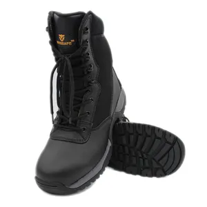 التكتيكية أحذية قتالية الأسود جلدية العمل البريدي متابعة سلامة الأحذية مع 200j مقدم الحذاء الصلب الرجال أحذية أمان