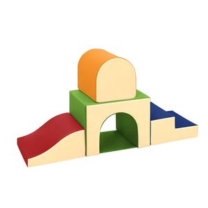 Ensemble de jeux d'extérieur souple et durable pour enfants, blocs de mousse d'escalade pour tout-petits, tunnel inclus pour grimpeurs amusants - Product Image 1