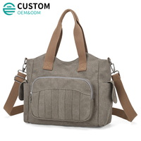 Tas Selempang Kanvas Multifungsi Fuliya Custom Logo, Kapasitas Besar, untuk Wanita, Cocok untuk Perjalanan, Kerja, dan Penggunaan Sehari-hari