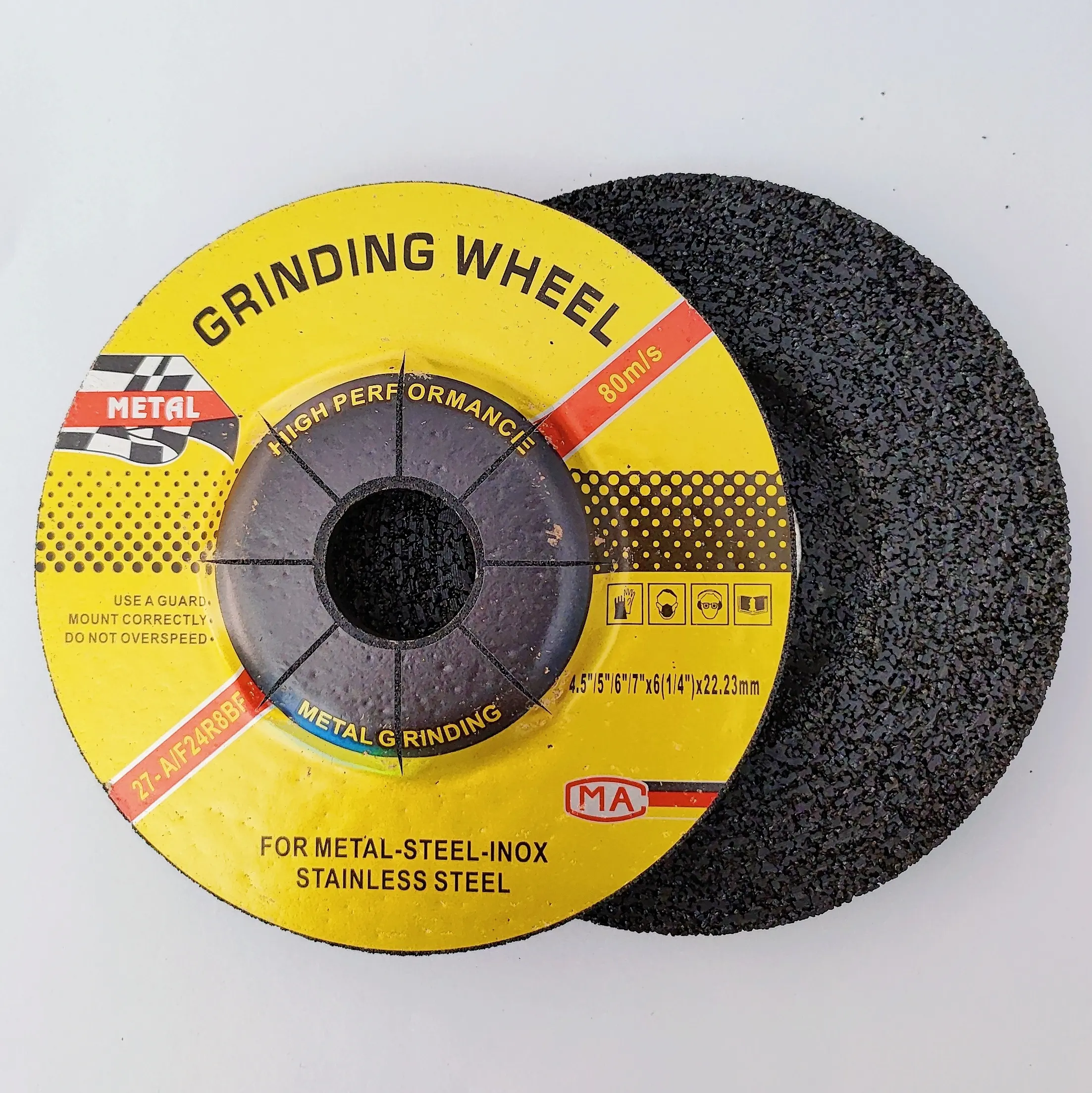 5 Inch 5" 125*6*22mm High Speed Stone Metal Resin Grinding Wheel Cutting Manufacturer Hpe Discos Abrasives