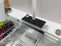 Robinet de cuisine rotatif intelligent haut de gamme en cuivre avec affichage numérique électrogénérateur de chutes d'eau