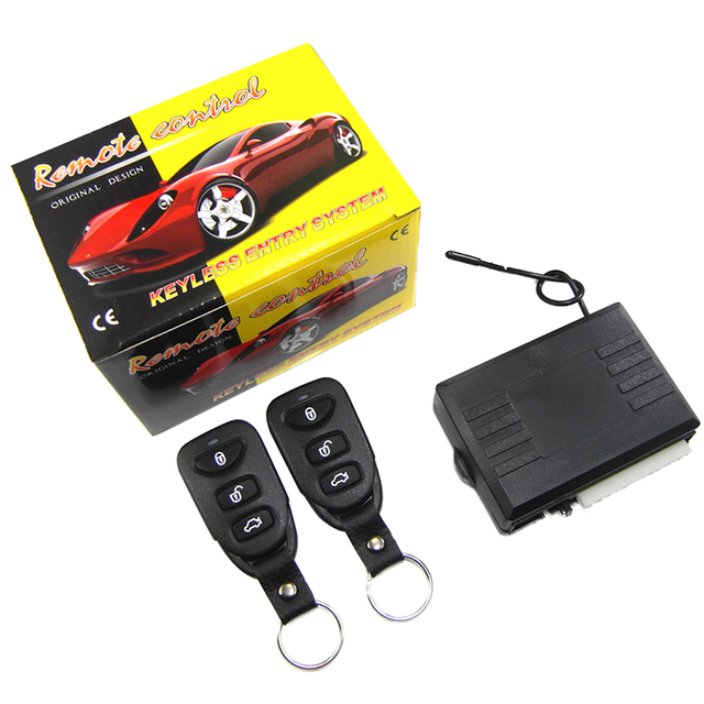 Keyless Entry Car Remote Control with Central Lock Alarm & Trunk Release One Way System for Universal Cars DC 12V 50-100M Range