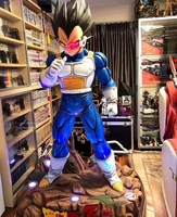 Statue en résine personnalisée de personnage d'anime Dragon Ball, Goku et Vegeta grandeur nature, sculpture en fibre de verre, célèbre au Japon