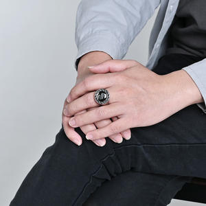 Anillos de Moda con Símbolo de Dólar, de Acero de Titanio, Unisex, Joyería de Regalo, Color Oro y Plata - Product Image 2