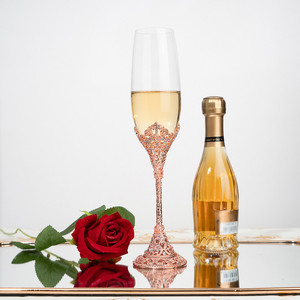 210ml 250ml High Quality Vintage Crystal Wine Glasses Elegant Gold <strong>champagne</strong> <strong>Flutes</strong> Luxury Wedding <strong>Champagne</strong> Glasses - Product Image 2