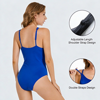 Maillot de bain menstruel une pièce OEM personnalisé, coupe haute, 4 couches, anti-fuite, séchage rapide, pour femme