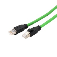 Câble réseau industriel Ethernet spécial KRONZ vert bleuâtre, haute flexibilité, Cat6A, connecteurs circulaires 26AWG