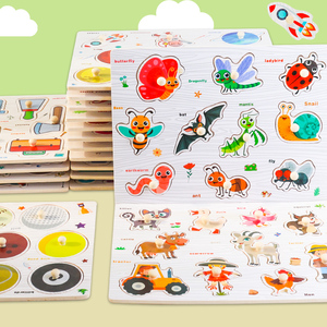 Planche d'apprentissage cognitive en bois créative, jouet multifonctionnel d'éveil, puzzle éducatif Montessori pour enfants d'âge préscolaire - Product Image 2