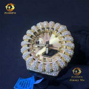 Montre Hip Hop populaire Buss Down Iced Out <span class=keywords><strong>G</strong></span> Chock GA2100, griffe d'ours, argent S925, Hip Hop, montre en diamant Moissanite VVS, boîtier de montre, lunette - Product Image 1