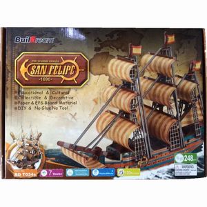 Puzzle en papier 3D à faire soi-même, modèle de bateau de l'Armada espagnole, facile à assembler, bateau nautique, jouet éducatif décoratif, cadeau - Product Image 6