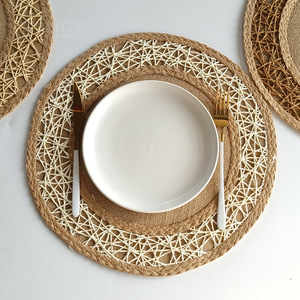 Mantel individual tejido combinable <span class=keywords><strong>para</strong></span> comedores, alfombrilla resistente al calor, posavasos creativo <span class=keywords><strong>para</strong></span> decoración del hogar en restaurantes occidentales - Product Image 6