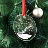 Meistverkaufte Großhandels-Weihnachtsdekorationen mit Personalisiertem Logo, Hängende K9 LED Weihnachtsbaum-Ornamente für Heimdekoration